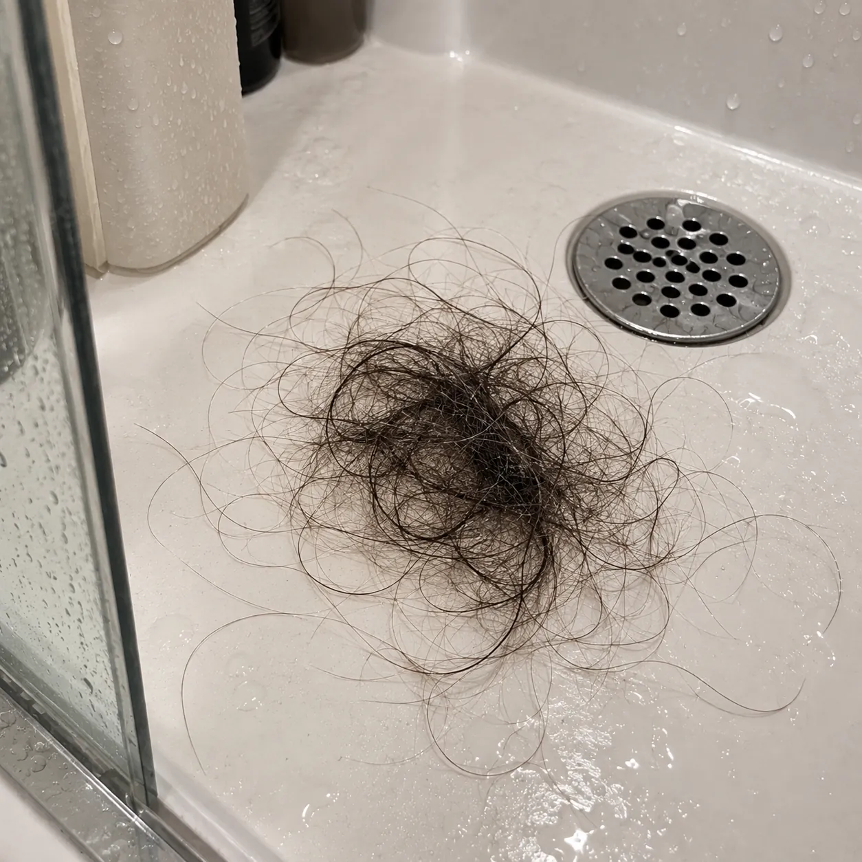 Hair left in brush